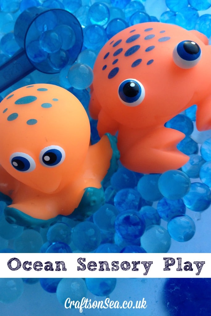 Ocean Sensory Play with Water Beads