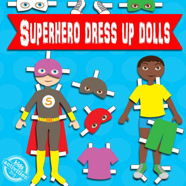 Superhero Boy Paper Dolls Free Printable