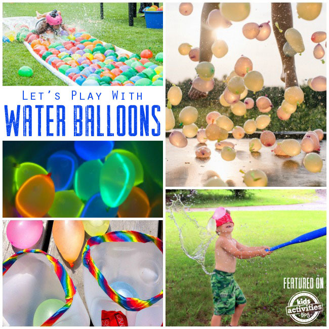Water fun for kids with water balloons