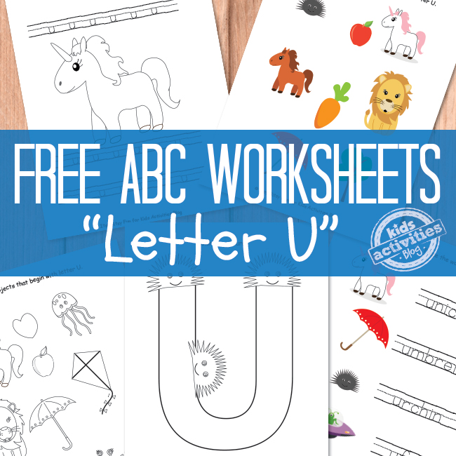Free Printable Letter U Worksheets