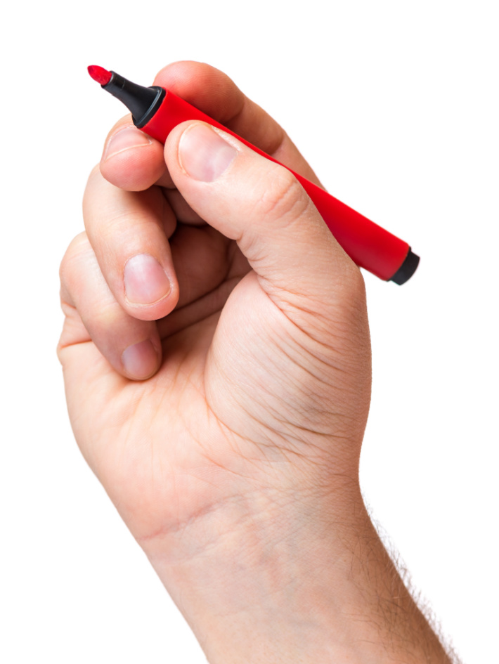 How to hold a pencil correctly example - Kids Activities Blog - hand holding a marker with proper technique
