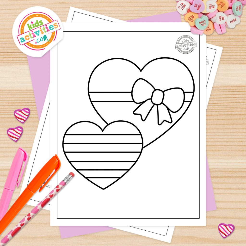 free Valentine coloring pages for toddlers