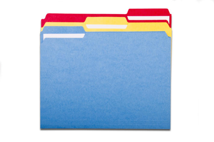 Files for File Folder Games to Make for Classroom or home - Kids Activities Blog - three files in colors red, yellow and blue pictured