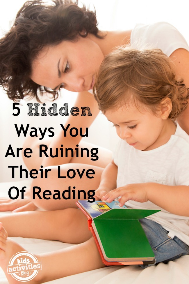 child's love of reading - 5 hidde ways you are ruining their love of reading - mom and child reading