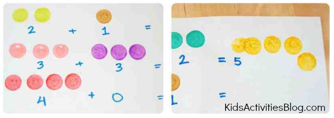 math for kids addition with do-a-dot
