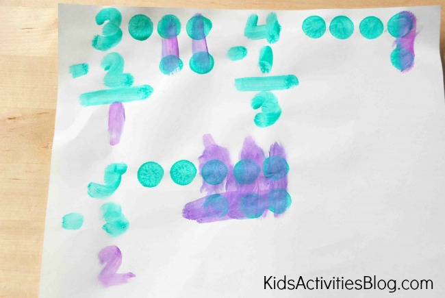 do-a-dot markers and math for kids