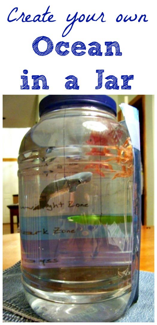 Learn the Zones of the Ocean with this ocean layers habitat in a jar project!