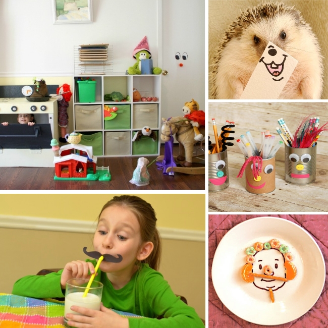 smiling kids faces as they drink milk with a mustache straw