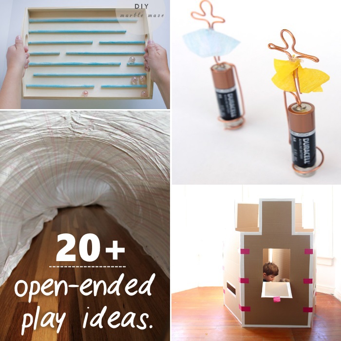 Hands on activities for when your kids are bored. Build dancing science projects with wires, batteries and skirts, mazes, tents, and a cardboard theater.