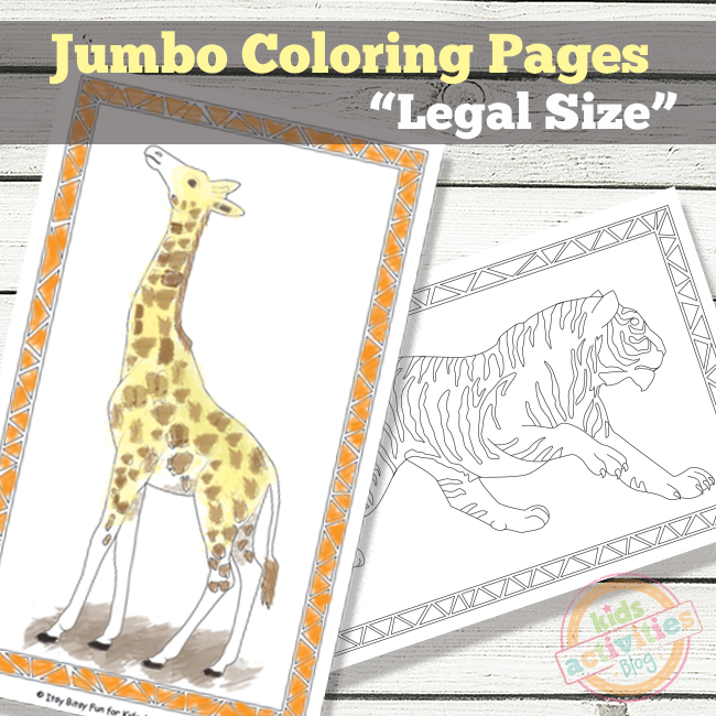 Jumbo Coloring Pages Free Kids Printable
