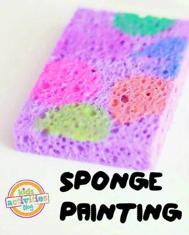 Rainbow Sponge Painting