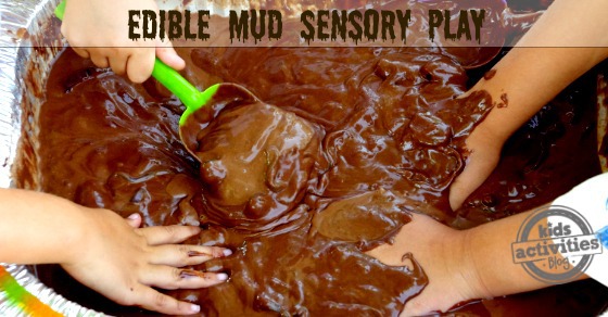 edible mud sensory play kids tactile