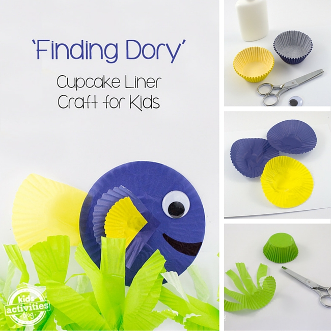 Finding Dory Cupcake Liner Craft