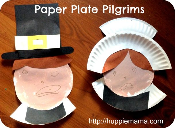 Pilgrims made of paper plates