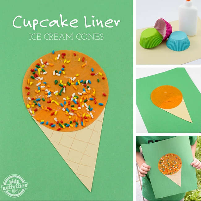Cupcake Liner Ice Cream Cones