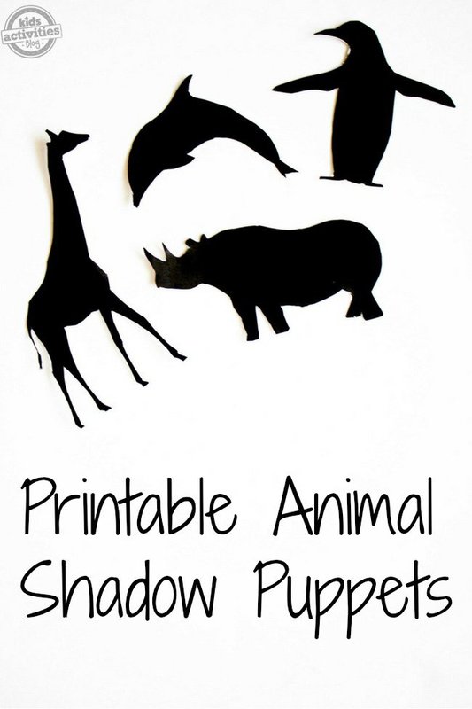 Printable Animal Shadow Puppets
