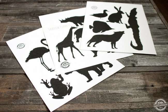 Printable Animal Shadow Puppets 